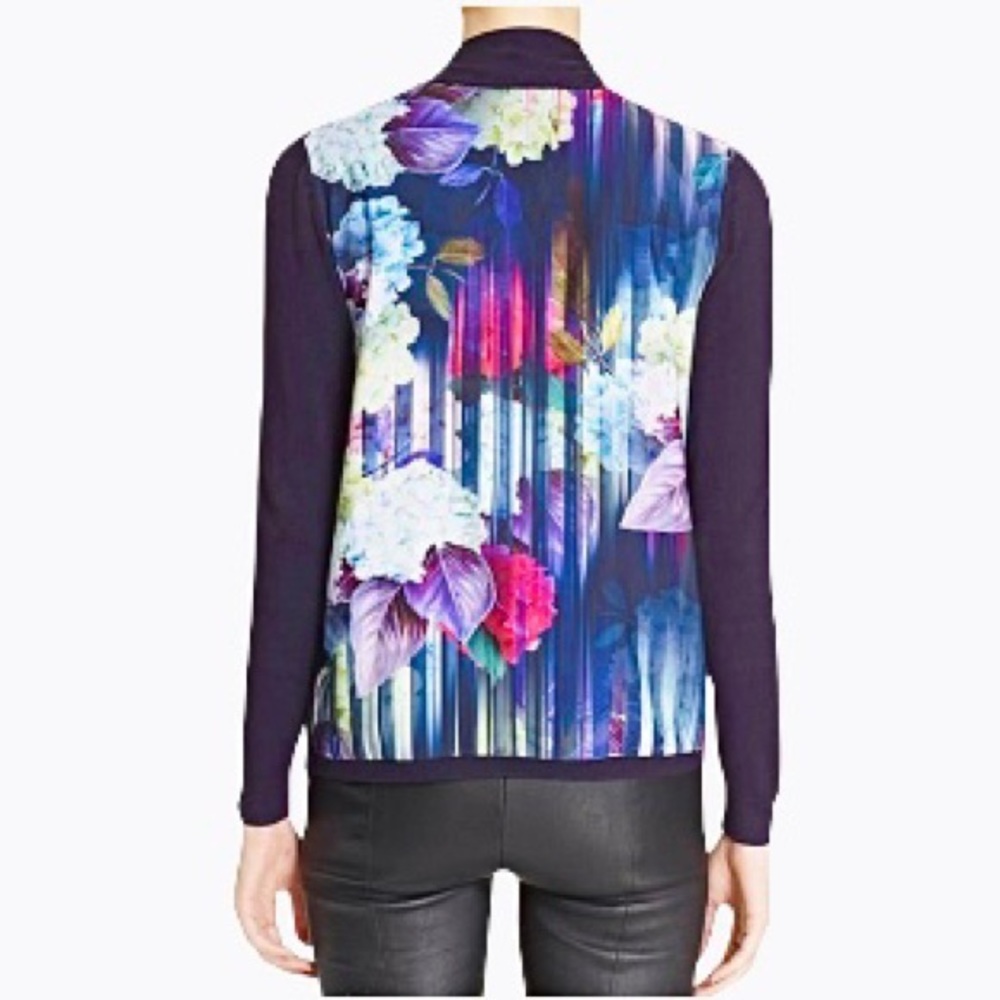 TED BAKER Floral Back Print Cardigan